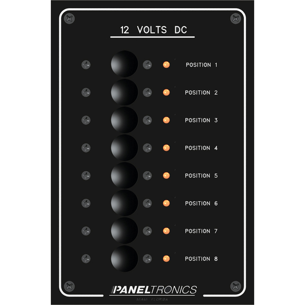 Paneltronics Dc 8 Position Circuit Breaker Panel With 9972208B